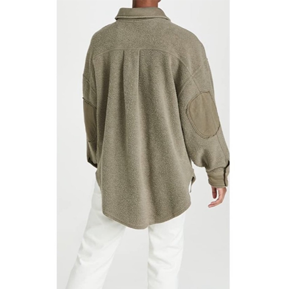 Free People Ruby Oversized Shirt Jacket in Olive Sz S - Picture 12 of 12